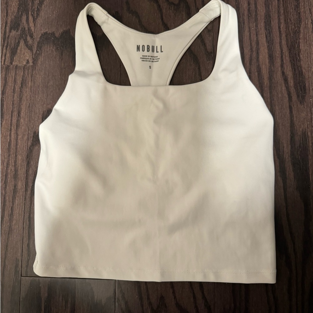 White nobull crop bra size S
